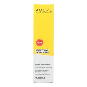 Acure - Brightening Facial Scrub - Argan Extract And Chlorella - 4 Fl Oz.