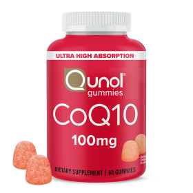 Qunol CoQ10 Gummies (60 Count) with Ultra-High Absorption, 100mg Heart Health Supplement, Vegan and Gluten Free