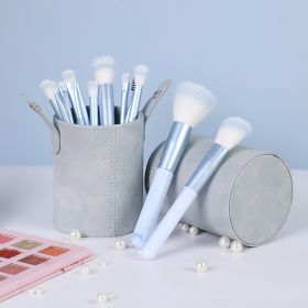 12-piece Clear Sky Makeup Brush Set (Option: 12 Clear Empty Barrels)