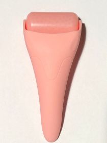 Ice Roller Smooth Skin Wheel Face Cosmetic Roller (Option: Dark Pink Handle Powder Bottle-One)