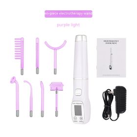 High Wave Electrotherapy Rod Enhanced Version With Screen Display Seven-piece (Option: Seven Piece White Purple Light-EU)