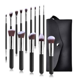 Popular 14 Black Makeup Brushes (Option: C14 Silver Bright Light-With bag)